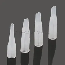 50 шт татуировки иглы колпачки 5R/5F/7F/9F белый пластик 2,5 см одноразовые наконечники Малый размер для постоянного макияжа татуировки машины