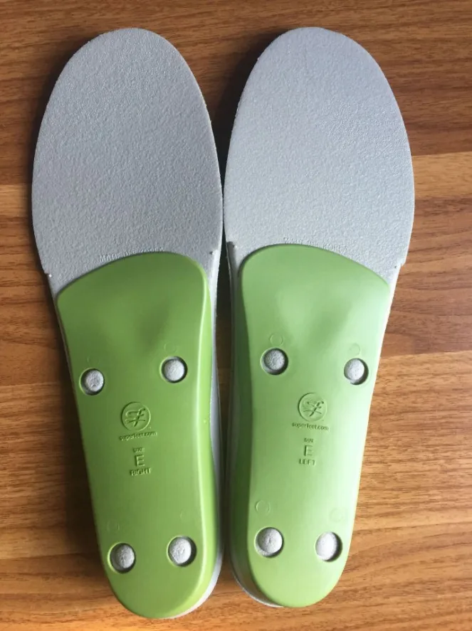 1 пара Superfeet зеленые Хорошие эластичные стельки дезодорирующая спортивная стелька обувь