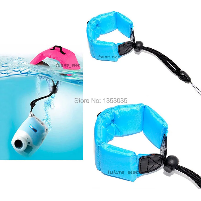 

Hot Sale! Light Blue Water proof Waterproof UnderWater Floating Float Afloat Foam Hand Arm Wrist Strap for Mini Digital Camera