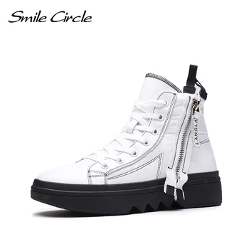 

Smile Circle Winter Sneakers Women High-top chunky Shoes Thick bottom Flat platform Shoes Winter Warm plush Shoes High-quality