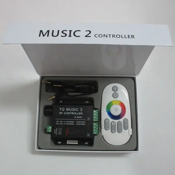 

100% Brand New RF 20M Effective Intelligent RGB Music 2 Controller Sonic Sensitivity & Remote