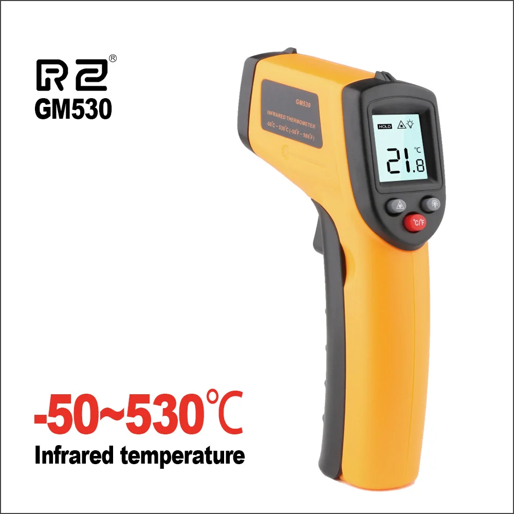 RZ инфракрасный термометр тепловизор портативный цифровой лазер электронный открытый Бесконтактный гигрометр-50~ 530C термометр