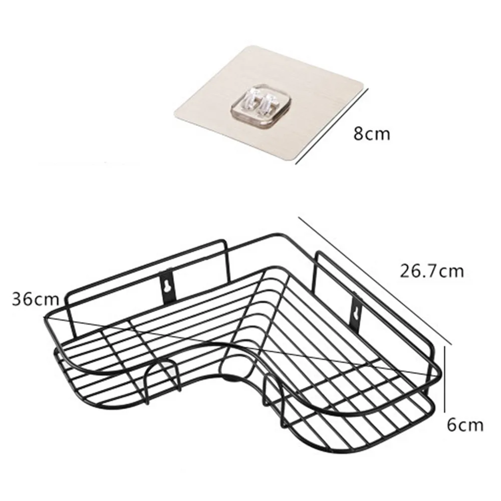 Стеллаж для хранения, кухонный подвесной Железный угловой стеллаж для хранения, ванная комната, шампунь, гель для душа, стеллаж для хранения, для дома и сада