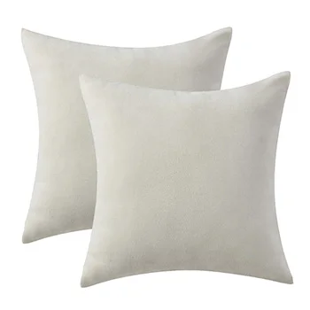 O Ivory White NEW In The Mood Honingraat Cushion Covers x2 50x50cm Lilac 