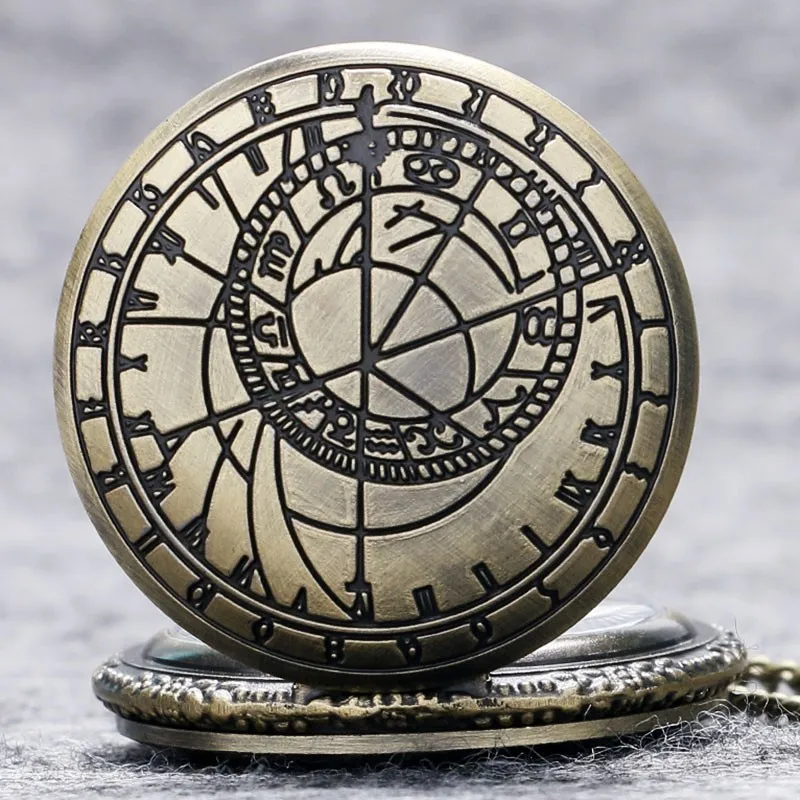 Relogio De Bolso(quartzo) Astrolabio Ретро компасы кварц Pattern кулон карманные часы на цепочке Для мужчин Для женщин Подарки P208