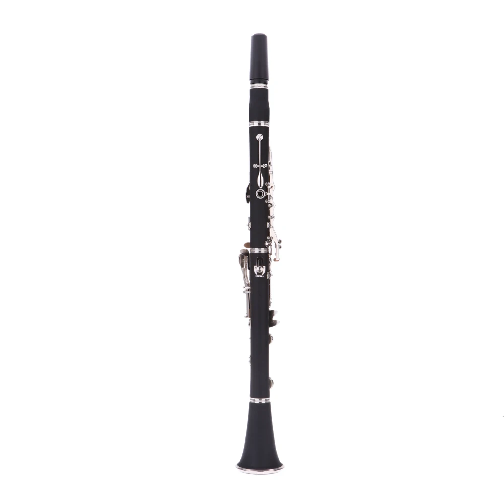 

Clarinet Bakelite 17 Key Bb Flat Soprano Nickel Plating Exquisite with Cleaning Cloth Gloves 10 Reeds Screwdriver Clarinet