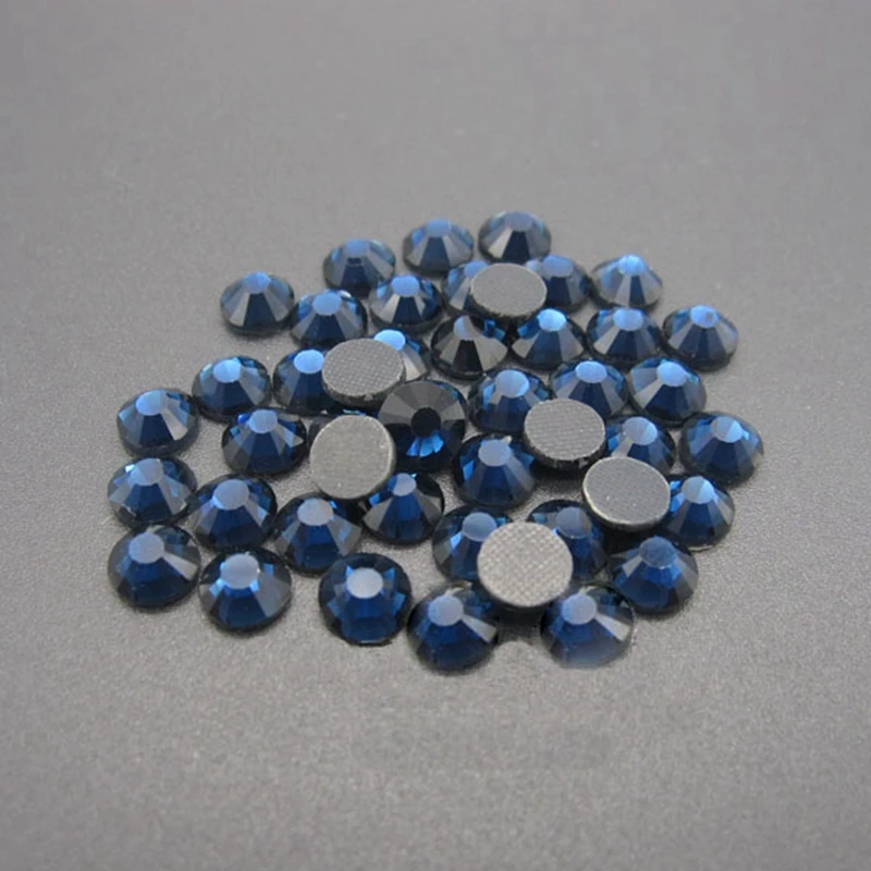 Blue ink Hotfix Rhinestones Iron Flatback Crystal Adhesive Rhinestone