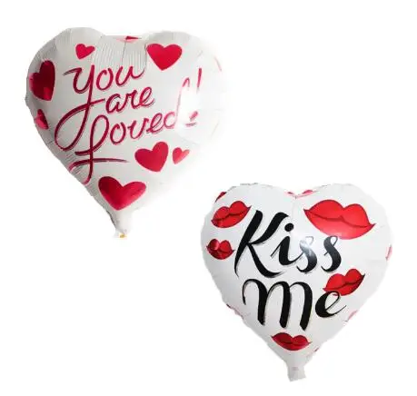 Фольга шар 18 дюймов в форме сердца любящее сердце Kissme губы предложение украсить