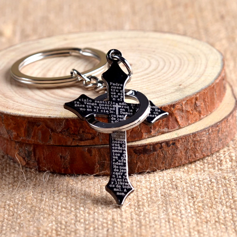 Buy 10PCS/lot Jesus Cross Keychain For Women Men Key Chain Bag Pendant Car