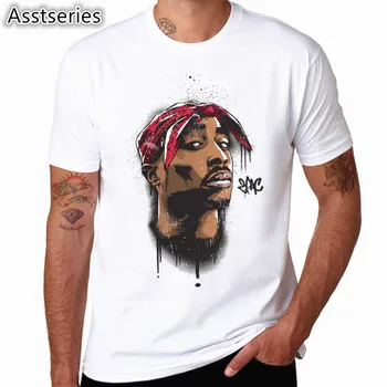 

Asian size Men Women Print Tupac 2pac T-shirt Short sleeve O-Neck White Tshirt Hip Hop Swag harajuku Streetwear T shirt