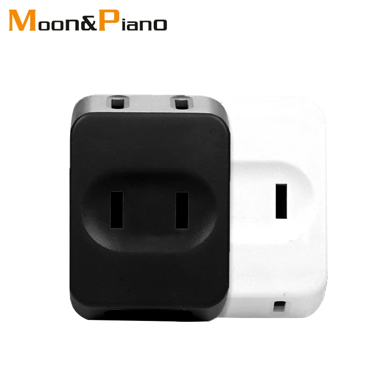 

One In Three US USA Plug Charger Adapter 100-240V 3 Hole Charging Mini plug White Black Socket Travel Charge For Mobile Phones