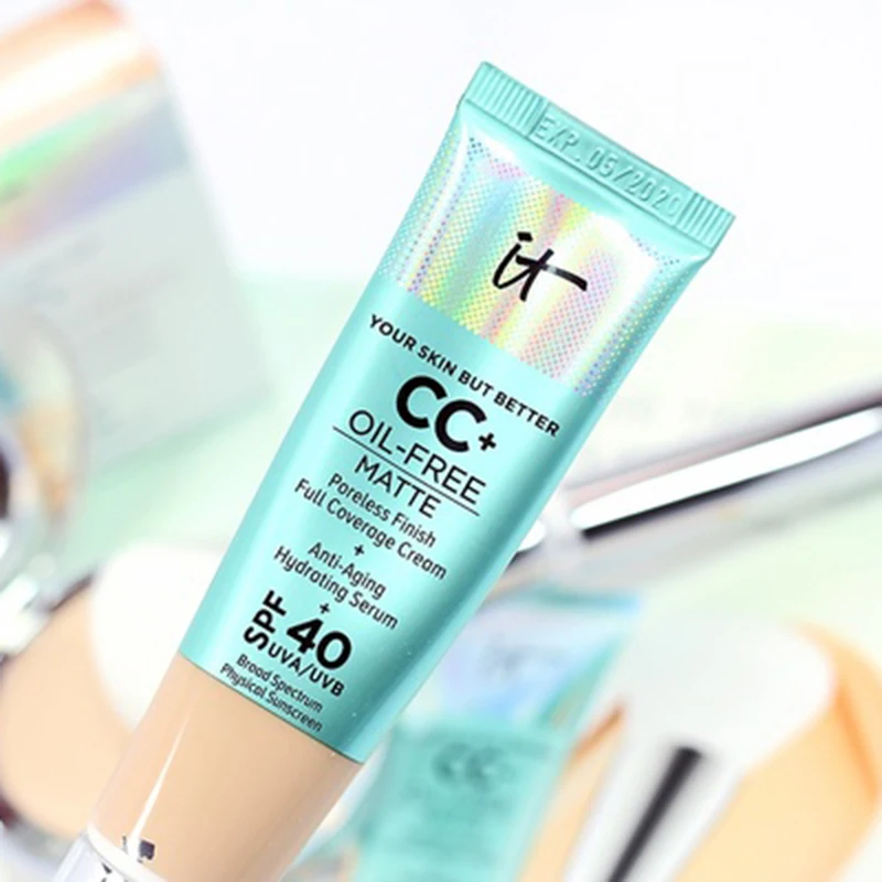 It Cosmetics Concealer Cream Matter Oil-Control Makeup Base Full Cover Dark Circle Eyes SPF 40 Make Up Skin Brighten Cream