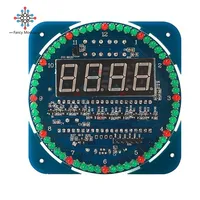 DS1302 Digitale Led Display Module Alarm Elektronische Digitale Klok Led Temperatuur Display Scm Leren Boord 5V Roterende Diy Kit