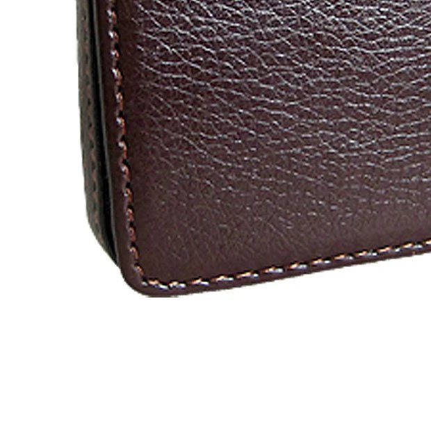 PPYY новый-Магнитный Флип кожаный бизнес-кредит кошелек с отделами для карт коричневый