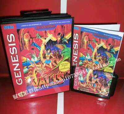 MD games card-Valis US Обложка с коробкой и руководство для Sega megadrive Genesis игровая консоль 16 бит MD карта