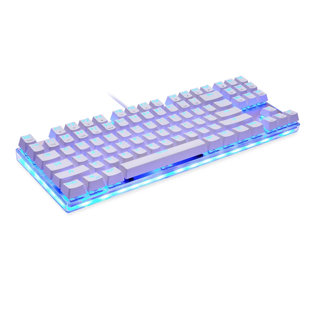 Motospeed K87S USB Проводная Механическая клавиатура синие переключатели геймерская клавиатура с RGB подсветкой 87 клавиш для компьютерных игр