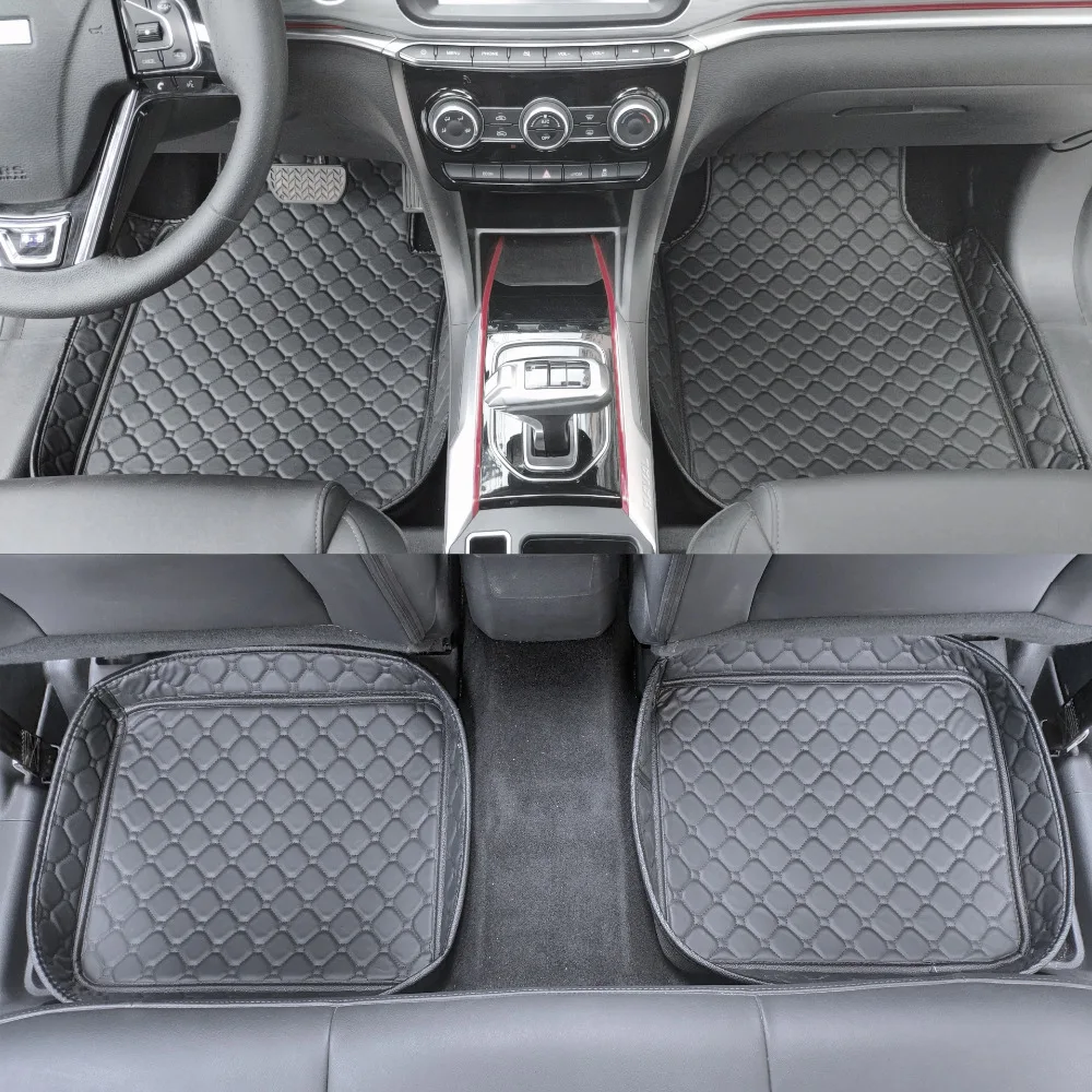 Universal Car Floor Mats For Auto Anti Slip Mat ,Red Black Coffee Car