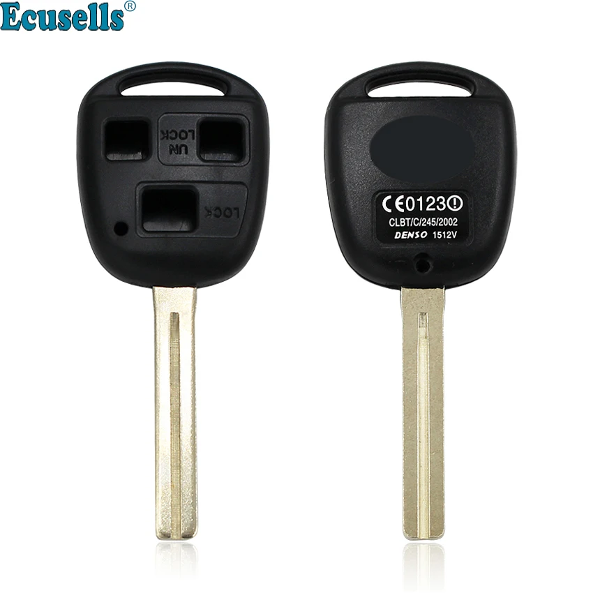 

3 Buttons blank Remote Key Shell for Lexus ES300 LS400 LS430 LX470 SC300 SC400 SC430 TOY40 long key blade