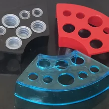 50 шт., Веерная стильная цветная разноцветная пластиковая чернильница для тату, подставка для чернильница для тату