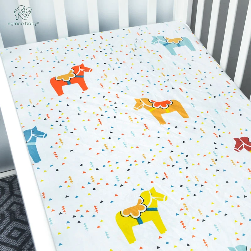 the pony baby bedding set baby cotton sheet 120 70 cm woven pony sheet set