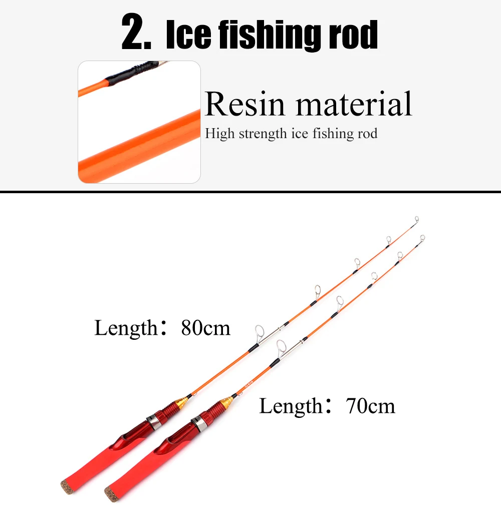 FTK зимняя ледяная удочка, жесткая Удочка с катушкой для подледной рыбалки, набор с. W. 20-40 г зимняя ледяная удочка для ловли карпа
