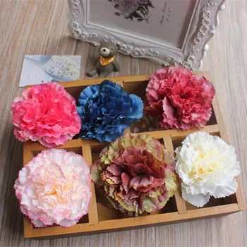 

7.5CM Head 20PCS Artificial Silk Flowers Carnation,Fake Chrysanthemum Heads,DIY Corsage Decoration For Wedding groom groomsman