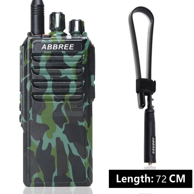 Camo 72cm antenna ABBREE AR-25W 25 Вт мощная рация UHF 400-480 МГц 10 Вт 10-20 км дальность двухстороннее радио для охоты+ тактическая антенна - Цвет: Camo 72cm antenna