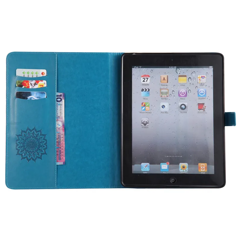 Fashion Case For Apple iPad 3 ipad 2 ipad 4 Case Sun flower PU Leather Tablet Cover For iPad 2 3 4 Case Coque Fundas Stand Shell