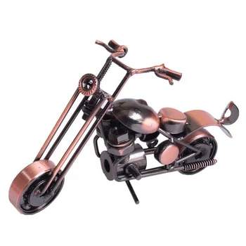 

ERMAKOVA 5 Styles Retro Motor Motorcycle Model Figurine Iron Motorbike Prop Handmade Boy Gift Kids Toy Home Office Decoration