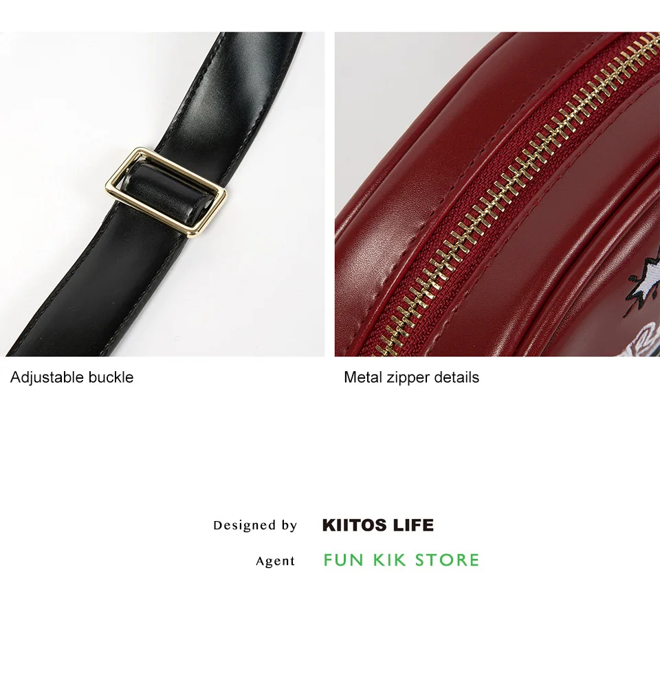 Новинка Kiitos Life Ретро круговые масляные кожаные сумки-мессенджеры для женщин из настоящей серии 1(FUN KIK