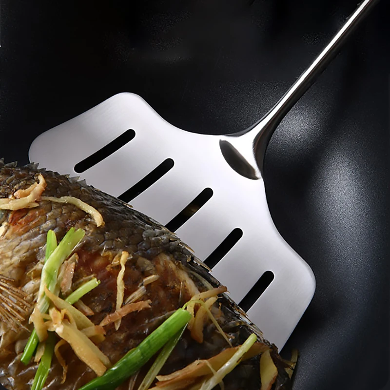 Лопаточка для рыбы, шлицевая лопатка из нержавеющей стали 18/8 с ...