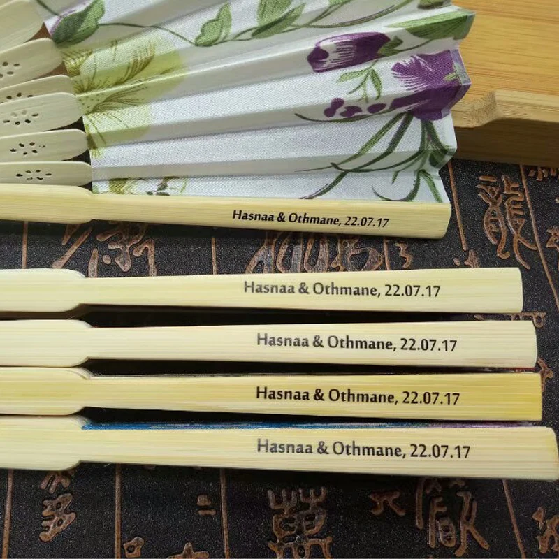 Best 50 Personalized Silk Wedding Fan,Japanese Folding Hand Fan,Chinese Dance Fans,Wedding Shower Gift,+printing