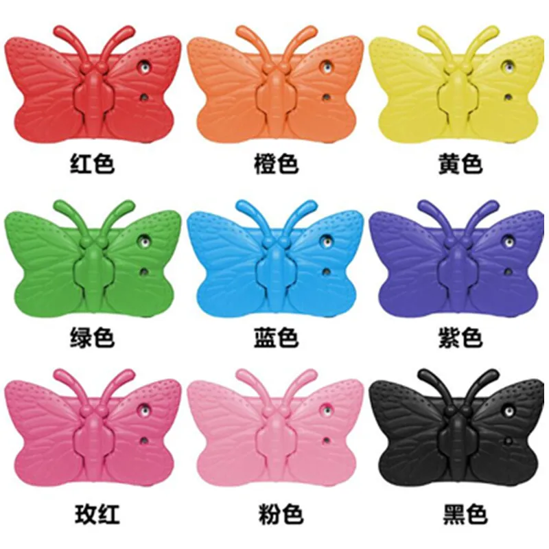 

For ipad mini 4 EVA Kids Shock 3D Cartoon Butterfly Cover Case Tablets Soft Stand Holder Case For iPad Mini 1 2 3 4 7.9"