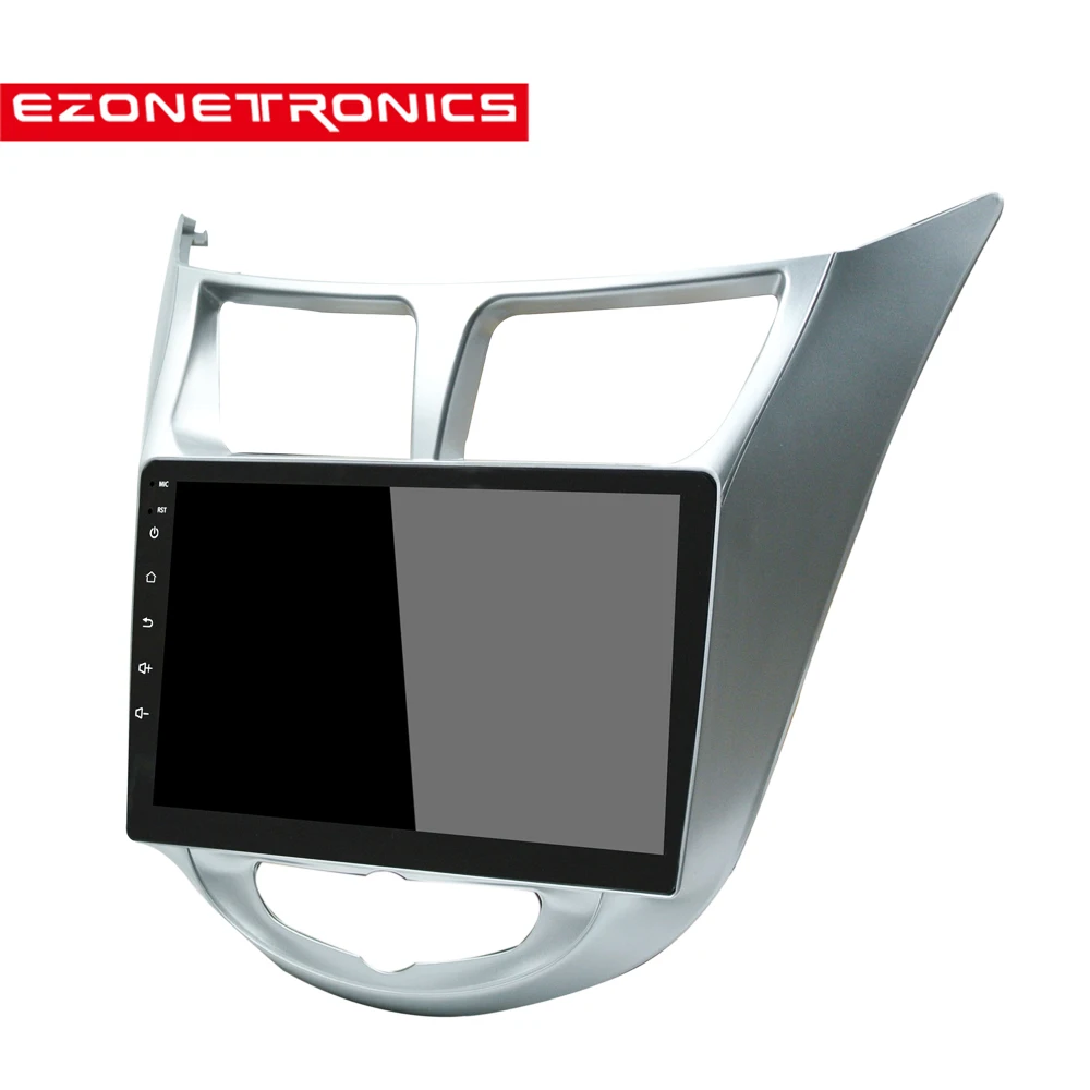 Discount 2din Android  9"  Car Radio StereoMultimedia Video Player Navigation GPS For solaris Hyundai 1 2 Accent Verna sedan 2010--2016 2