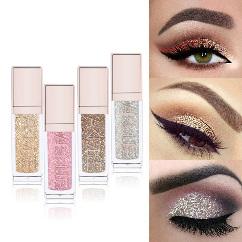 

Waterproof Diamond Liquid Glitter Eyeshadow Metallic Glitter Glow Shimmer Eyeshadow Pigments Liquid Eye Shadow