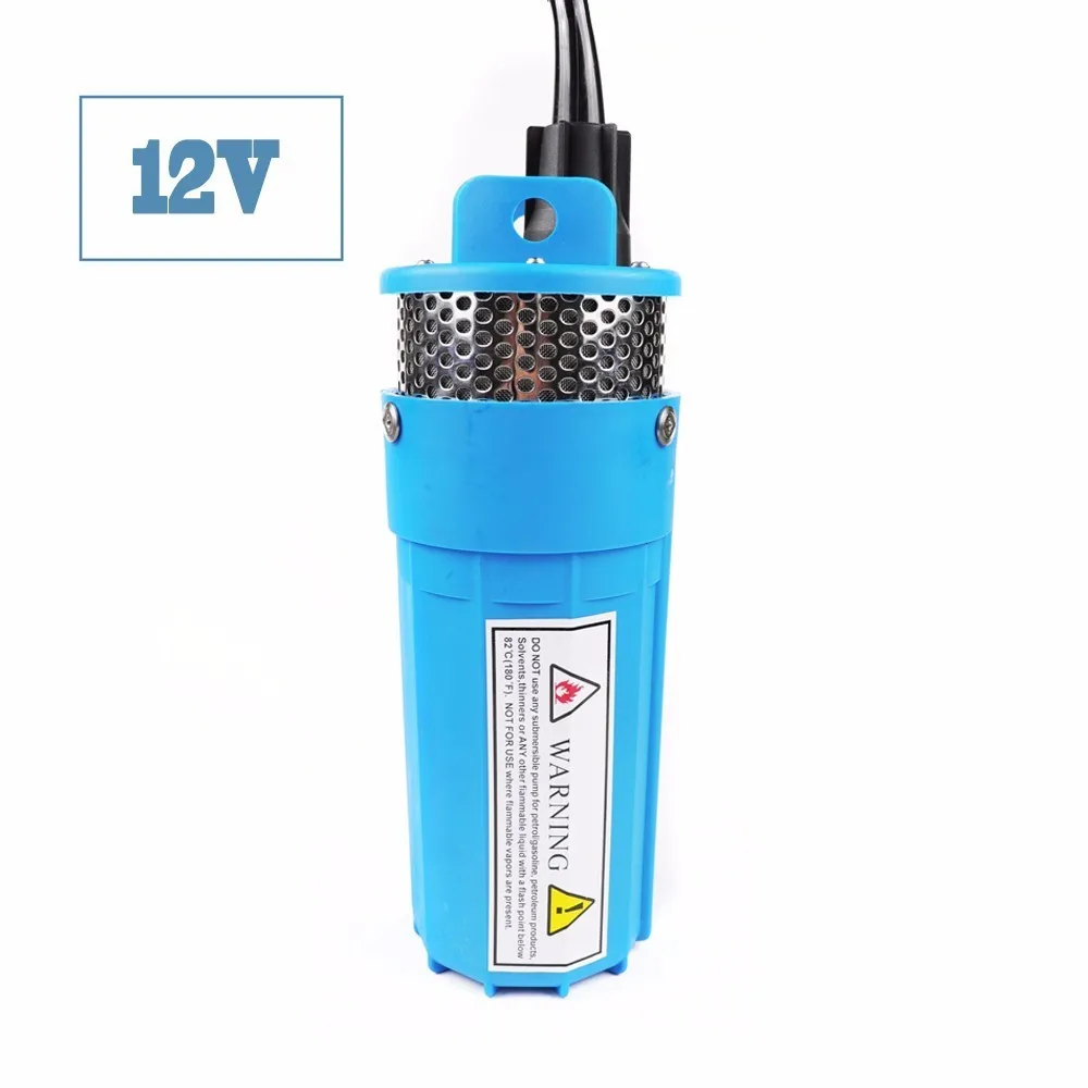 Blue 12V Солнечная энергия водяной насос Dc12v/24 В 360lph 70 м лифт, погружной открытый сад глубокая скважина Автомойка Трюмный Очистка - Напряжение: Blue 12V