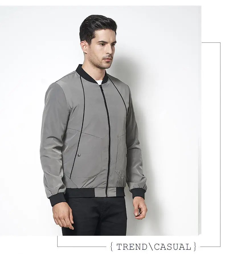 MuLS 2019 Spring Jacket Men Autumn Mandarin Baseball Collar Jacket Coat Suede Spring Mens Male Fit Outwear Size M-4XL Drop-Ship11