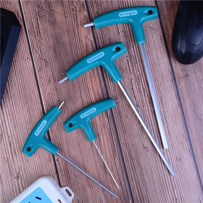 

1Pcs Hand Tool Bolt Driver Wrapped Handle T Shape 6mm Hex Bit Tip Hexagon Wrench 1.5mm/5mm/6mm/3mm