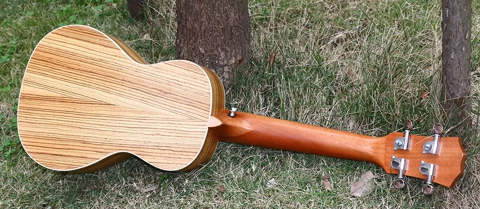 Укулеле гитара 2" концертная гитара ra Zebrawood uke Мини ручной работы 4 струны музыкальный инструмент с качественной сумкой EMS