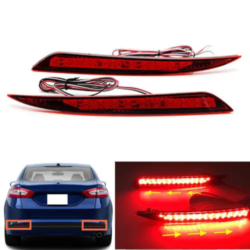 

2x Rear Bumper Fog Light Driving+Brake+Signal Lamp For Ford Fusion 2013-2016