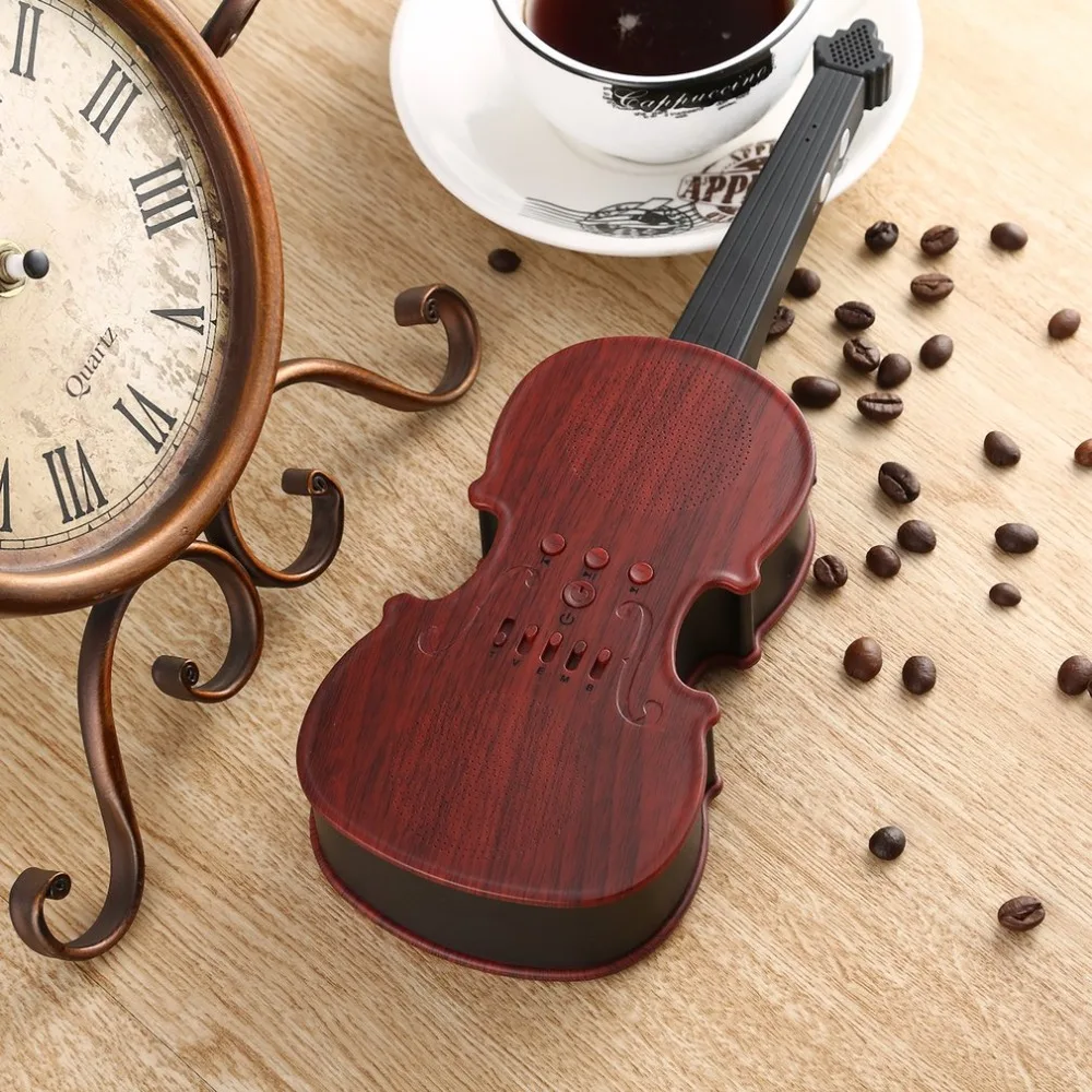 

Mini Violin Smart Wireless Microphone HiFi Speaker with Base Stand Professional Bluetooth Karaoke Play Record Music Speaker