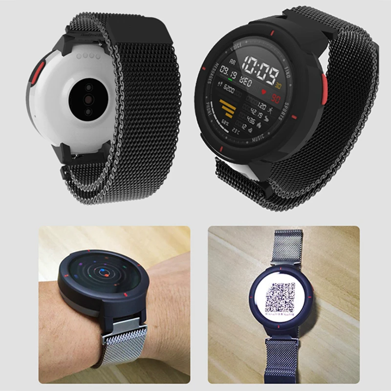 Металлическая Миланская петля, ремешок для часов Xiaomi Huami Amazfit Verge 3, магнитный адсорбционный браслет для Amazfit Verge 3