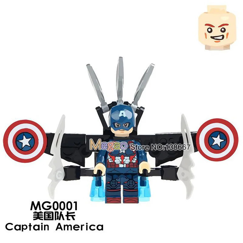 

TMGT Single Sale MG0001 Super Heroes Captain America Age of Ultron Version Collection Comics Building Blocks Best Children Toys