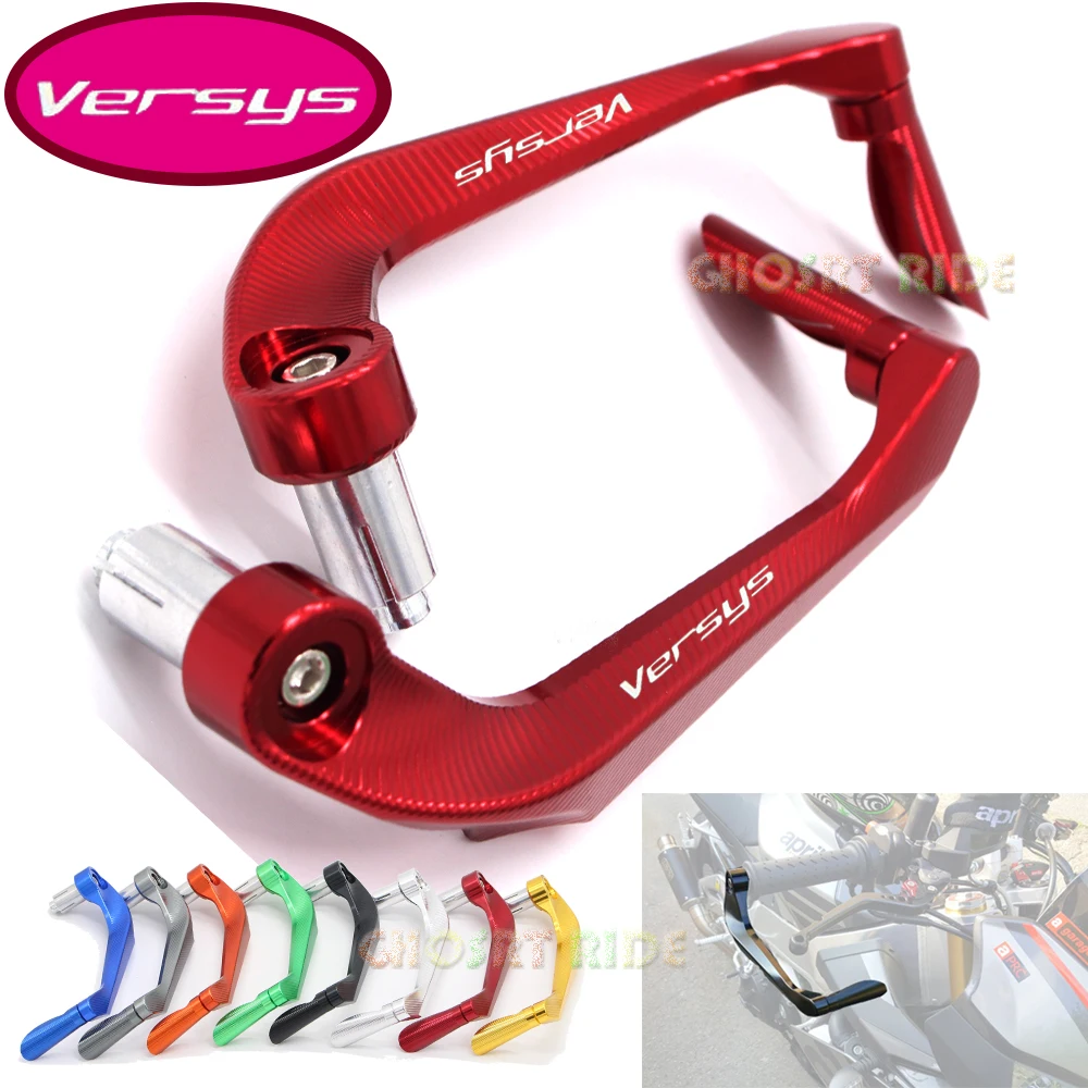 

Universal 7/8" 22mm Motorcycle Handlebar Brake Clutch Levers Protector Guard For Kawasaki VERSYS 1000 VERSYS-X 300 Logo(Versys)