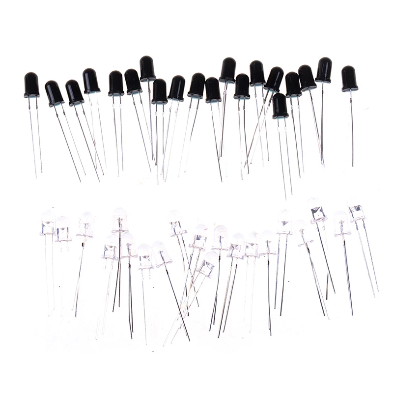 

20Pcs 5mm 940nm IR Detector Sensor Infrared Phototransistor Black/white