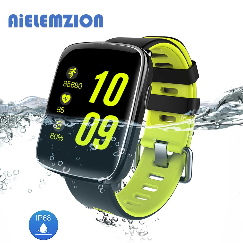 

AiELEMZION GV68 Waterproof IP68 Bluetooth Smart Watch Heart Rate Monitor 1.54" Swimming Wrist Band Intelligent Bracelet