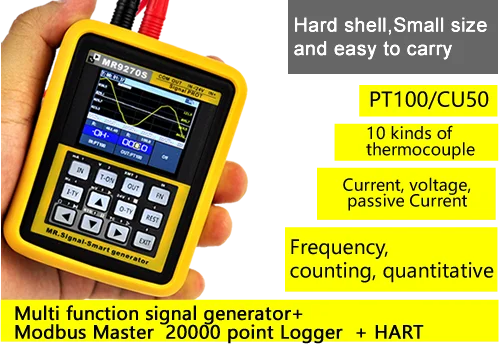 Multi function Signal Super Generator + Modbus Master + Paperless Logger, Smart Current Voltage PT100 Temperature Measure TFT
