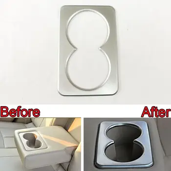 

1Pc Car Rear Seat Water Cup Holder Frame Cover Trim Styling Sticker FIT For Nissan Rogue X-Trail 2014 2015 Car Decal Accessary