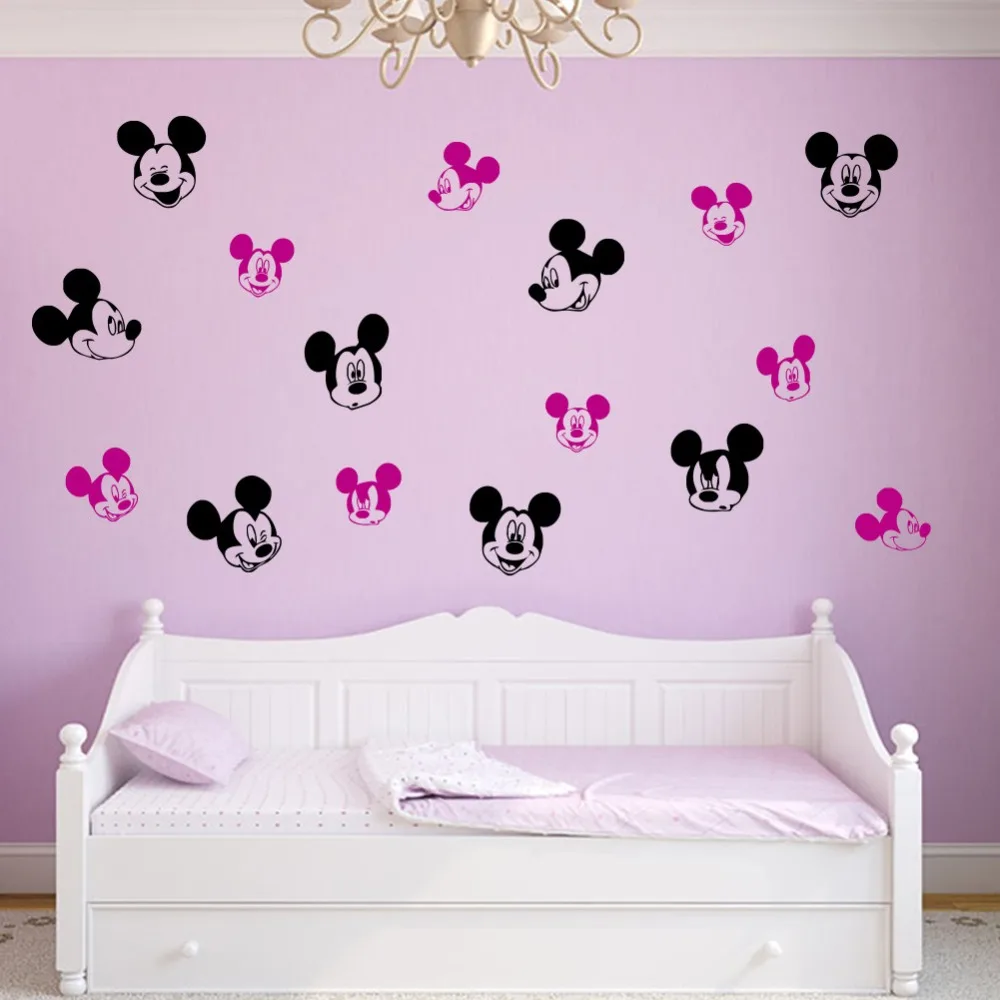 Mickey Mouse Wall Sticker Removable Cartoon Wall Stickers Home Decor