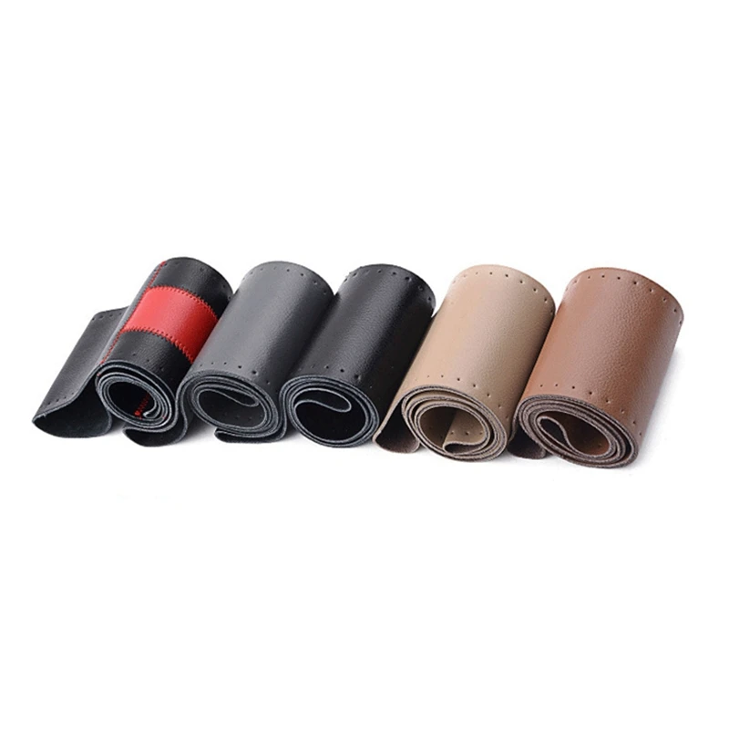 GNUPME Genuine Cowhide Leather DIY Hand Sewing Steering Wheel Cover for BMW E39 E46 325i E53 X5 Audi Volvo Steering Covers GNUPME Genuine Cowhide Leather DIY Hand Sewing Steering Wheel Cover for BMW E39 E46 325i E53 X5 Audi Volvo Steering Covers